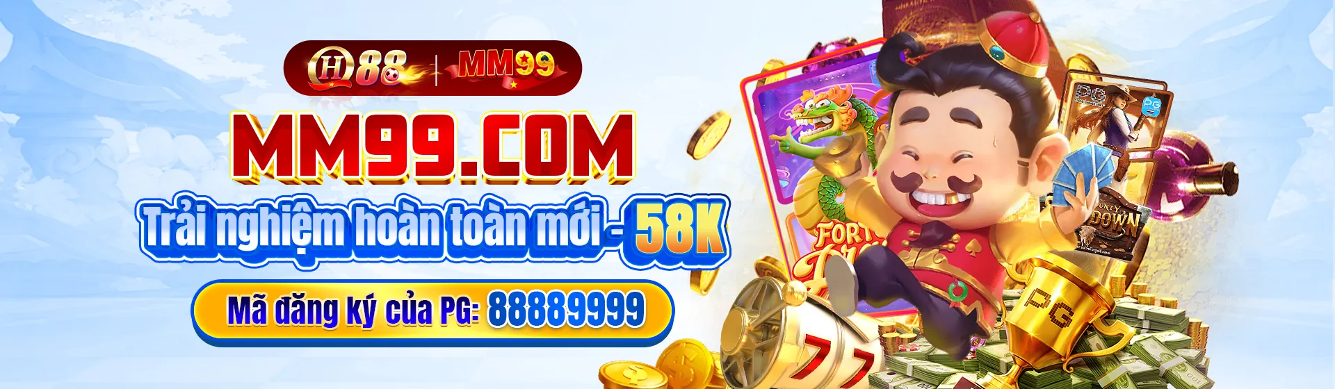 Hình ảnh chính của trang nổ hũ, kết hợp slot game và chơi bài poker, giải thưởng lớn